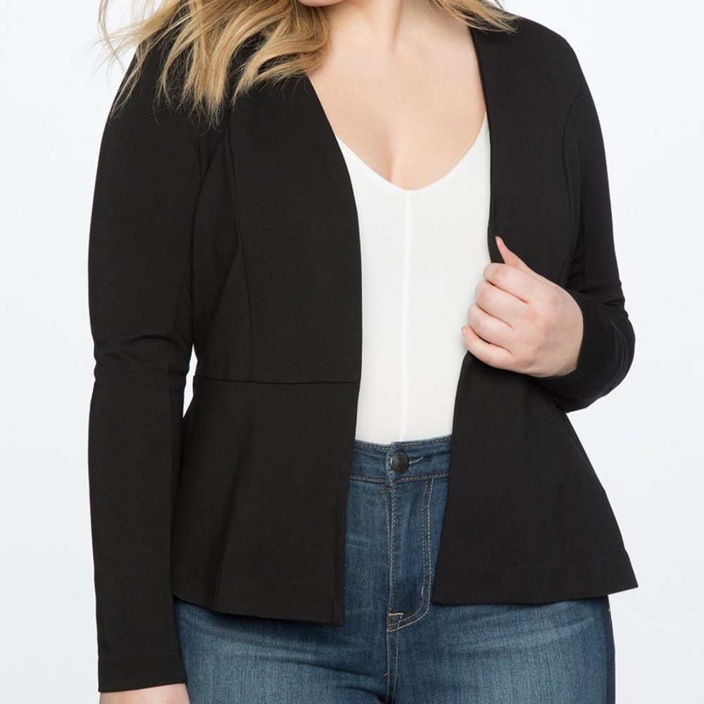 COPY - Eloquii Tie Detail Jacket - Picture 3 of 3
